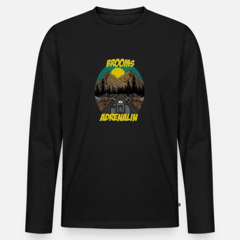 motorrad adrenalin - Männer Premium Bio Langarmshirt - Schwarz