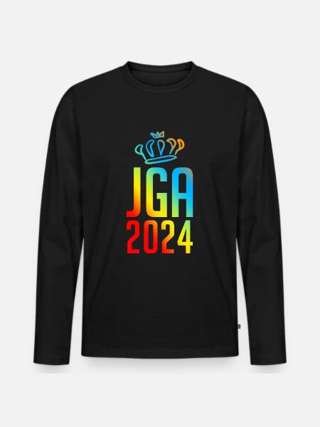 Jga 2024 Junggesellenabschied - Männer Premium Bio Langarmshirt - Schwarz