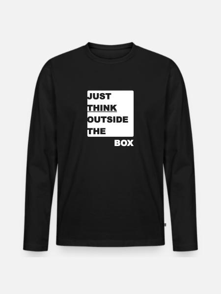 Think outside the box - Men's Premium Organic Long Sleeve Shirt - black
