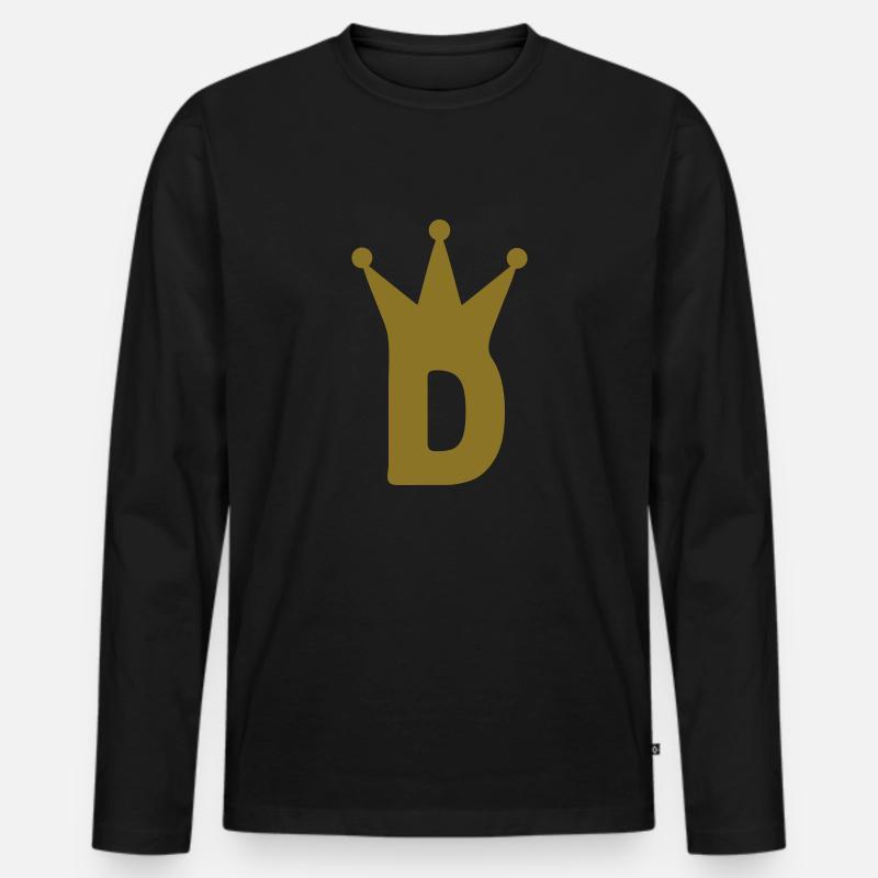 Krone d w22 - Männer Premium Bio Langarmshirt - Schwarz