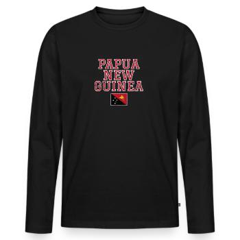Papua-Neuguinea - Männer Premium Bio Langarmshirt - Schwarz - Vorne - Nico (187cm)