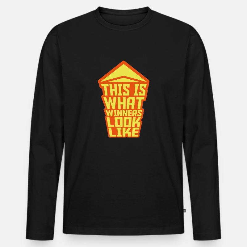 What Winners Look Like - Männer Premium Bio Langarmshirt - Schwarz
