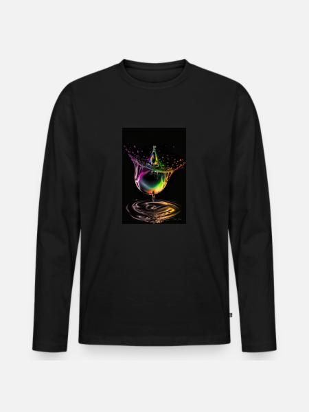 Drops neon 2 - Men's Premium Organic Long Sleeve Shirt - black