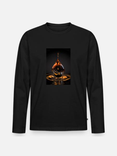 Drops magma 4 - Men's Premium Organic Long Sleeve Shirt - black