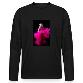 Magenta Beauté 4 - T-shirt manches longues Premium bio Homme - noir - Devant - Nico (187cm)