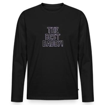 Best dad! - Men's Premium Organic Long Sleeve Shirt - black - Front - Nico (187cm)