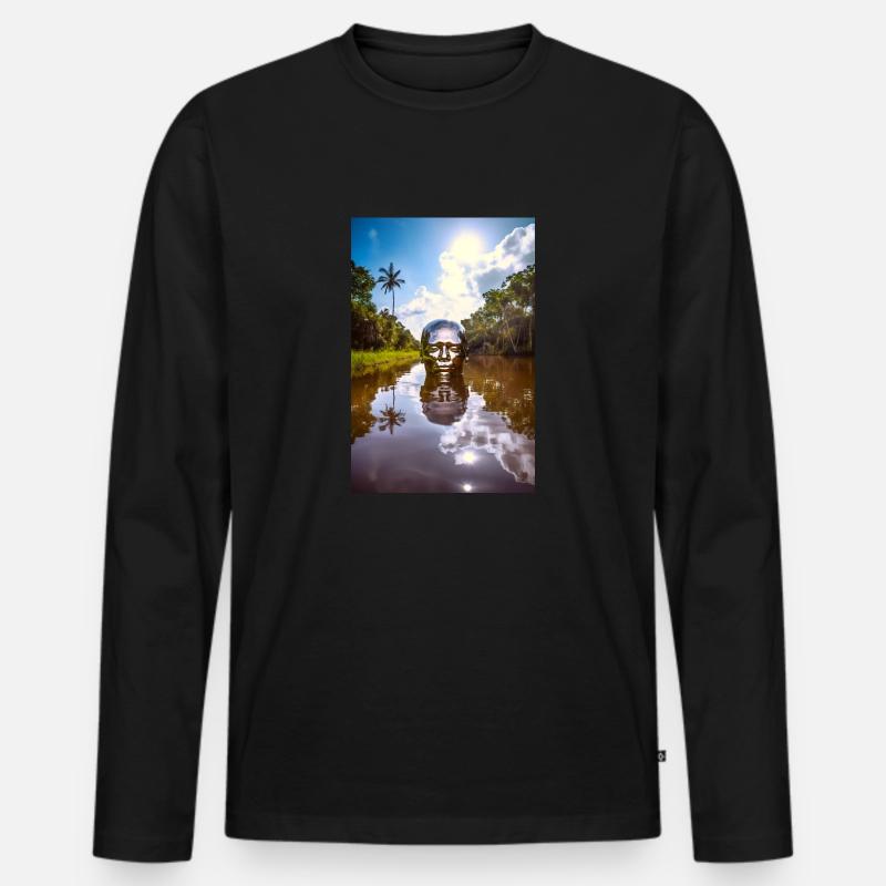 Amazonas - Männer Premium Bio Langarmshirt - Schwarz