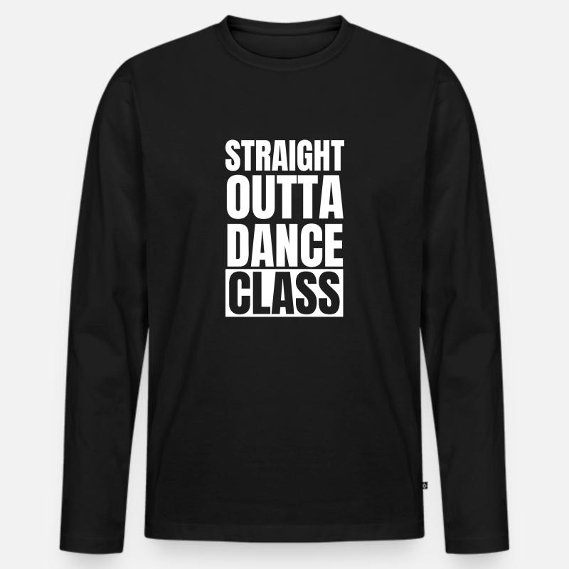 Dancing Dance Music - Männer Premium Bio Langarmshirt - Schwarz