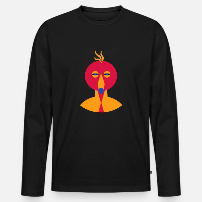 Sunny Phoenix - Männer Premium Bio Langarmshirt - Schwarz
