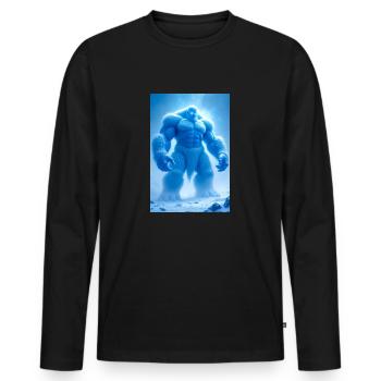 Jötunn Anciens géants opposant des dieux dans la mythologie nordique - T-shirt manches longues Premium bio Homme - noir - Devant - Nico (187cm)