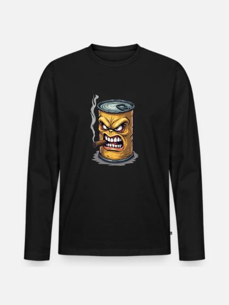 Tin - Men's Premium Organic Long Sleeve Shirt - black