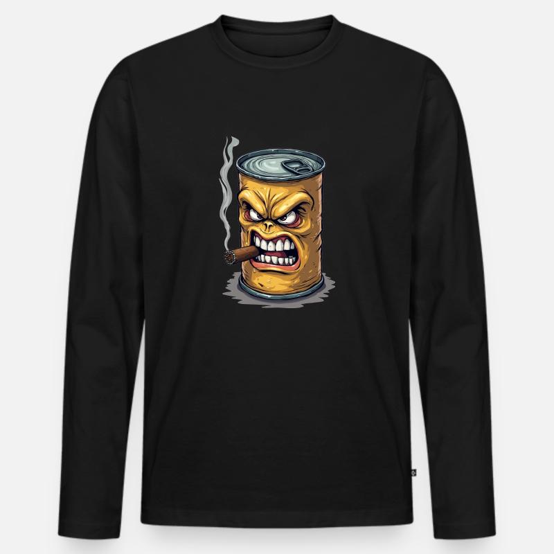 Étain - T-shirt manches longues Premium bio Homme - noir