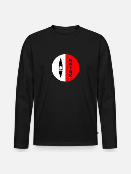kayak remo canoa kayak kayak - Camiseta ecológica prémium de manga larga para hombre - negro