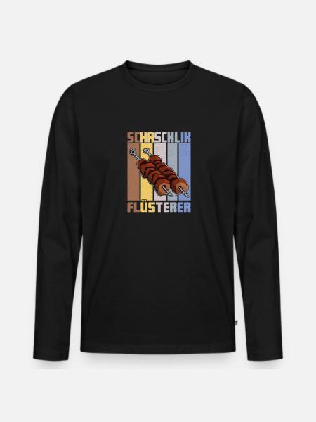 Shashlik Whisperer Retro Russia Meat - Men's Premium Organic Long Sleeve Shirt - black