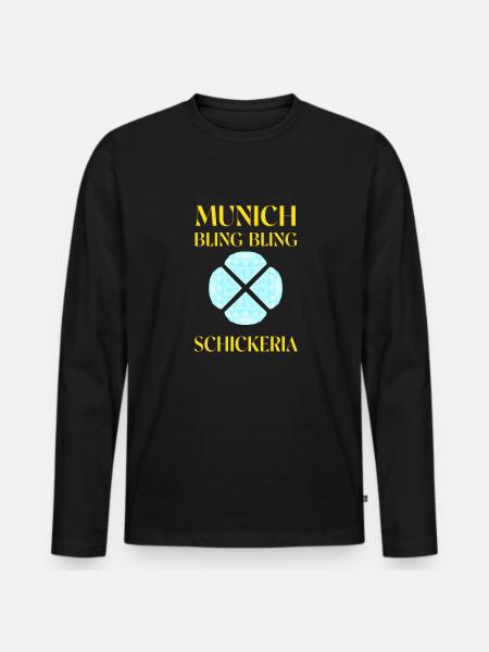 Munich Bling Bling Schickeria - Men's Premium Organic Long Sleeve Shirt - black