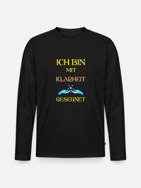 I am blessed with clarity - Men's Premium Organic Long Sleeve Shirt - black