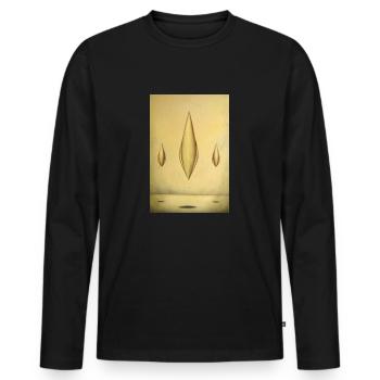 06 archétypes - T-shirt manches longues Premium bio Homme - noir - Devant - Nico (187cm)