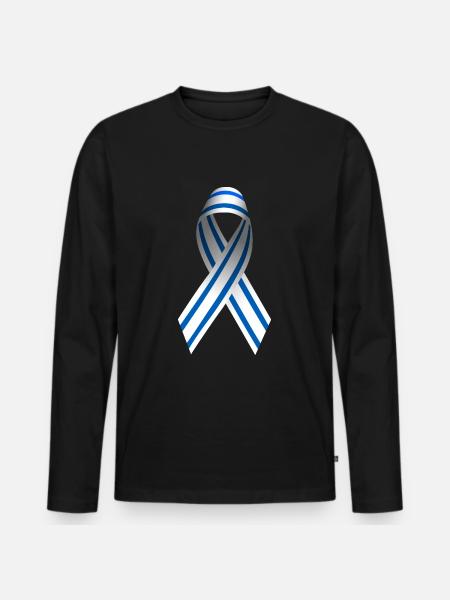Peace for Israel - Loop - Men's Premium Organic Long Sleeve Shirt - black