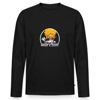 Rocket RC Car League Soccer Retro Vintage - T-shirt manches longues Premium bio Homme - noir - Devant - Nico (187cm)
