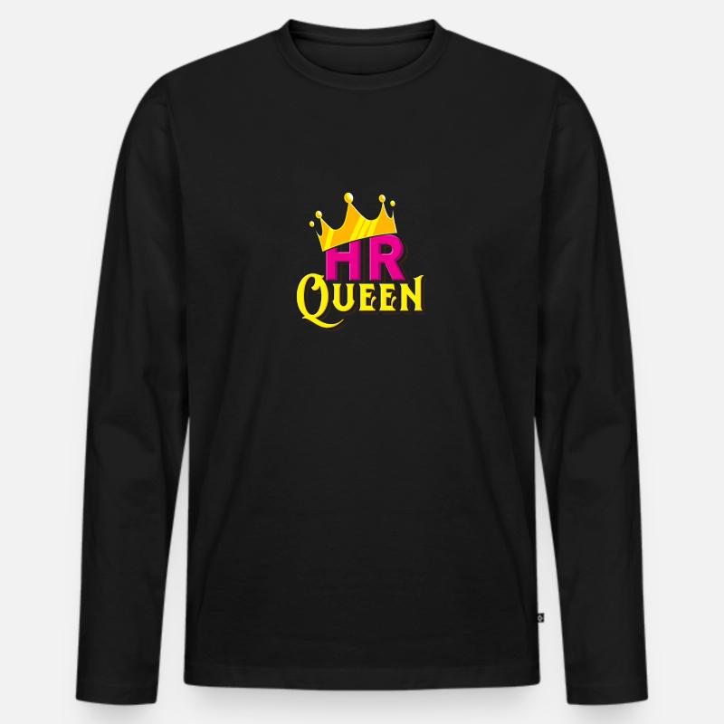 HR Queen - Männer Premium Bio Langarmshirt - Schwarz