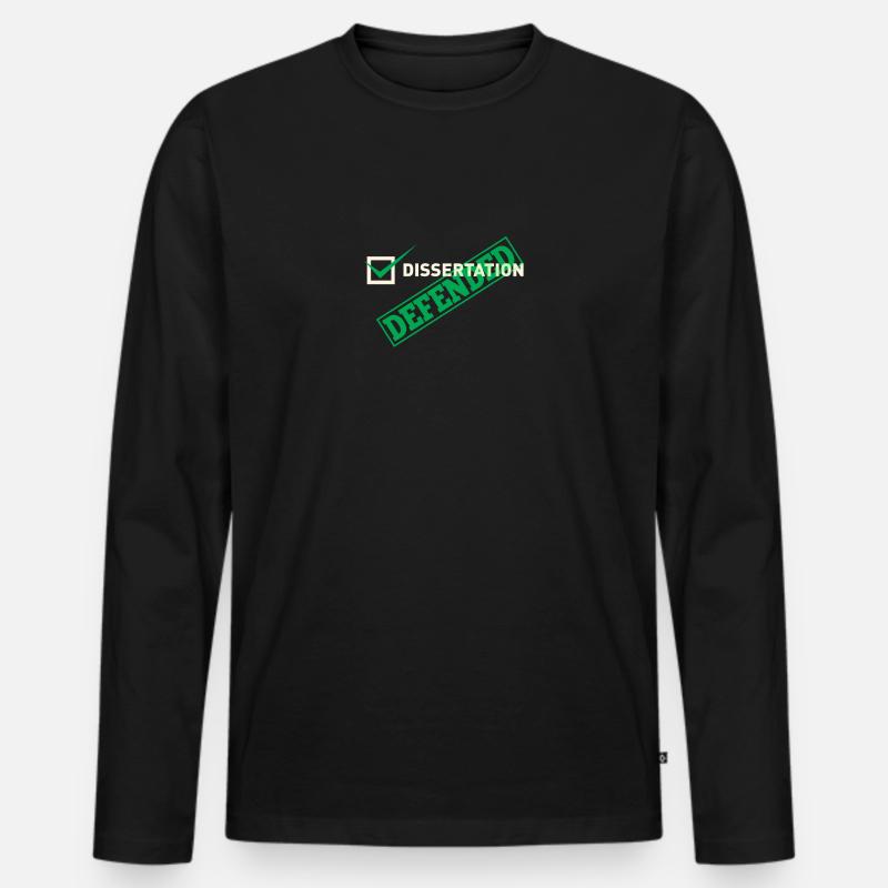 Dissertation Defended For PHD - Männer Premium Bio Langarmshirt - Schwarz