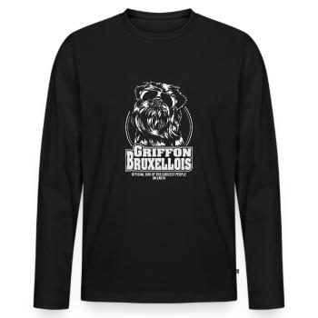 GRIFFON BRUXELLOIS coolest people saying Wilsigns - Men's Premium Organic Long Sleeve Shirt - black - Front - Nico (187cm)
