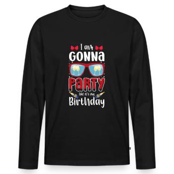Celebration Birthday Girls' Evening - Men's Premium Organic Long Sleeve Shirt - black - Front - Nico (187cm)