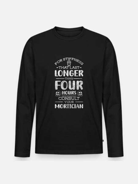 Gravedigger work mortician - Men's Premium Organic Long Sleeve Shirt - black