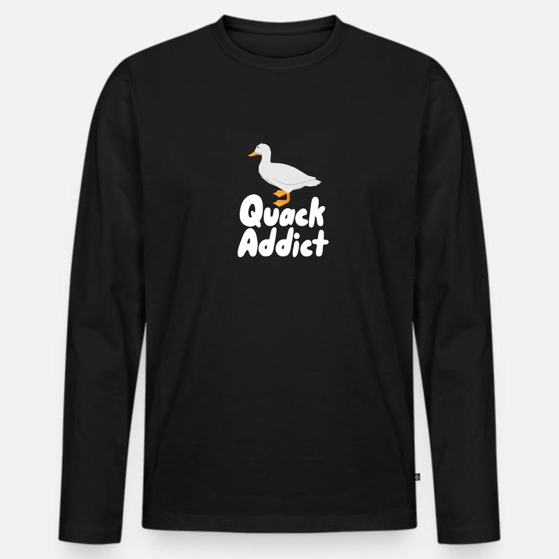 Quacksalber - Männer Premium Bio Langarmshirt - Schwarz