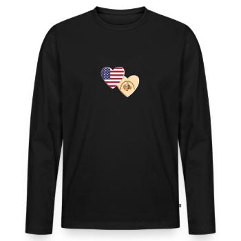Flagge der amerikanischen Navajo-Indianer - Männer Premium Bio Langarmshirt - Schwarz - Vorne - Nico (187cm)