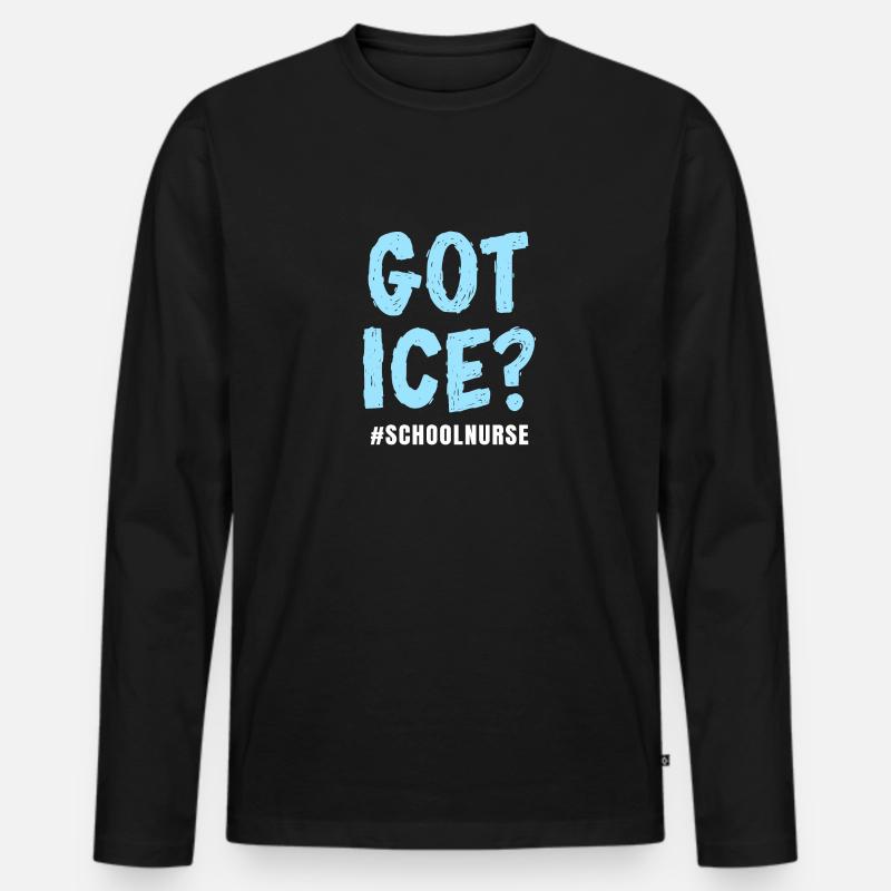 Eis haben - Männer Premium Bio Langarmshirt - Schwarz