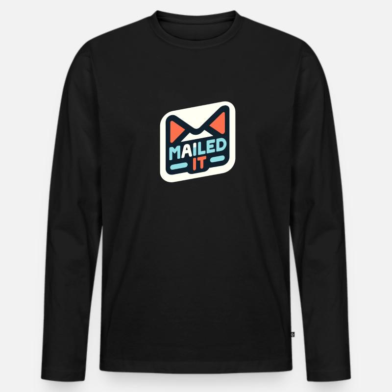Verschickt - Männer Premium Bio Langarmshirt - Schwarz