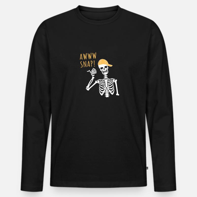 Awww Snap - Männer Premium Bio Langarmshirt - Schwarz