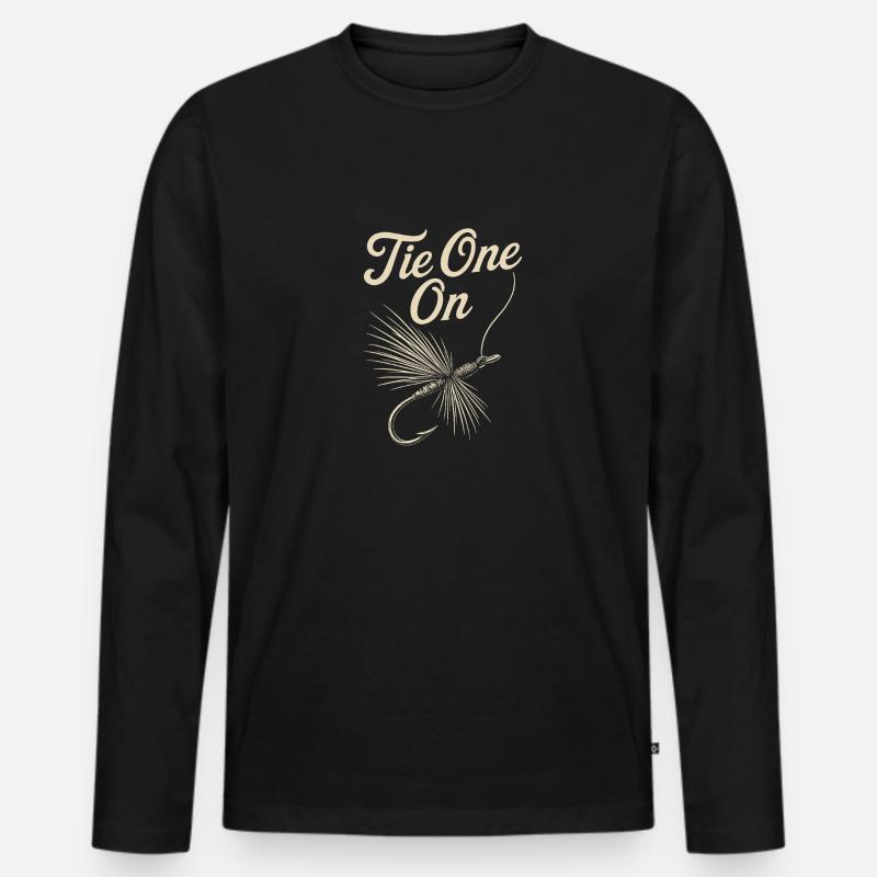Binde einen an - Männer Premium Bio Langarmshirt - Schwarz
