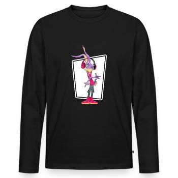 HipHop MC Real Ghetto Battle Rap Music Freestyle - T-shirt manches longues Premium bio Homme - noir - Devant - Nico (187cm)