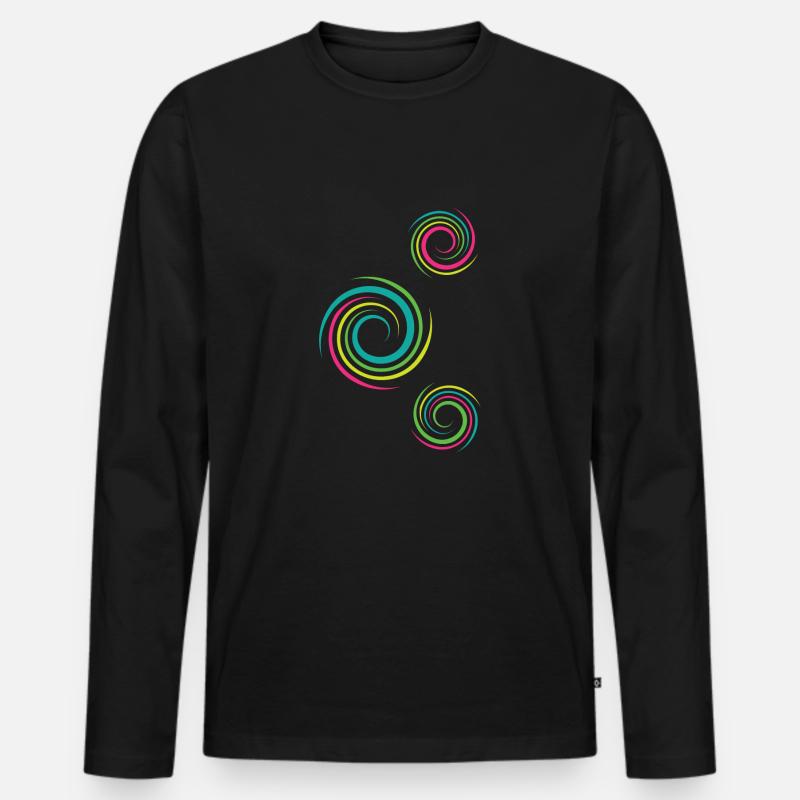 Psy - Männer Premium Bio Langarmshirt - Schwarz