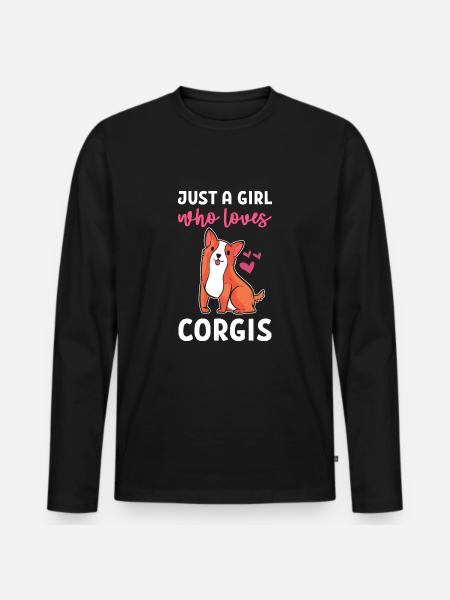 Corgi - T-shirt manches longues Premium bio Homme - noir