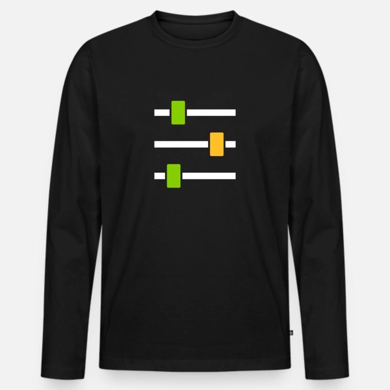 Mixer - Männer Premium Bio Langarmshirt - Schwarz