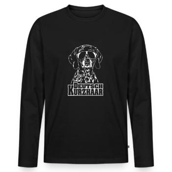 FRANÇAIS CHEVEUX court cool Wilsigns chien chien cadeau - T-shirt manches longues Premium bio Homme - noir - Devant - Nico (187cm)