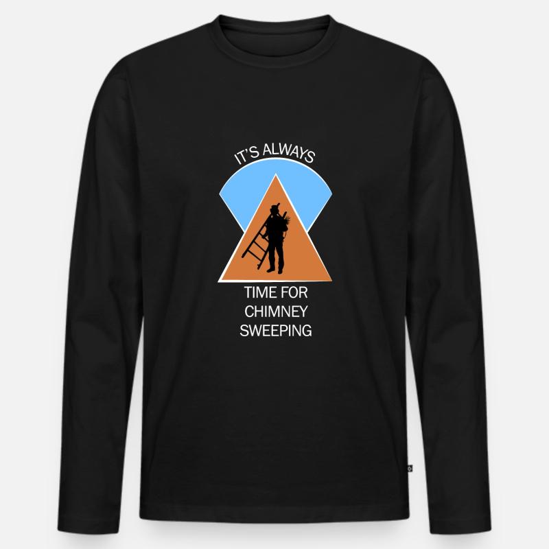 Schornsteinfeger Schlotfeger - Männer Premium Bio Langarmshirt - Schwarz