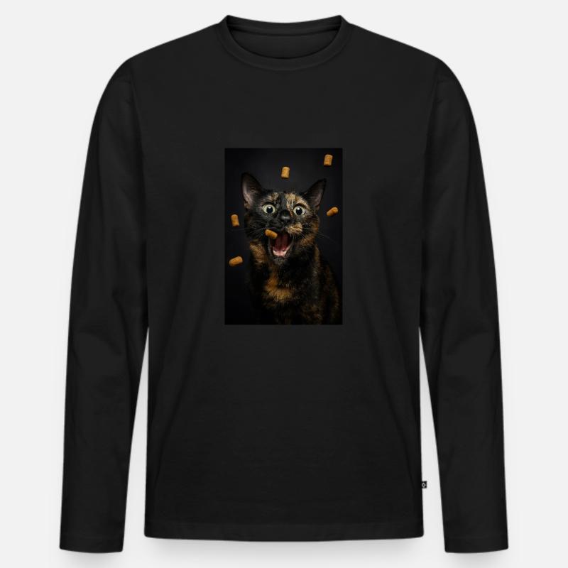 Leckerli-Angriffsmodus: Aktiviert! - Männer Premium Bio Langarmshirt - Schwarz