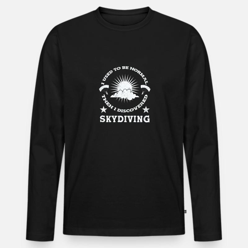 Fallschirm Fallschirmspringen Fallschirmspringer - Männer Premium Bio Langarmshirt - Schwarz