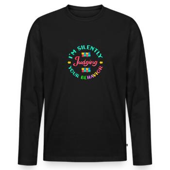 Behavioral Therapist Therapist - Men's Premium Organic Long Sleeve Shirt - black - Front - Nico (187cm)