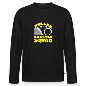 Roller Coaster Amusement Park Amusement Park - Men's Premium Organic Long Sleeve Shirt - black - Front - Nico (187cm)