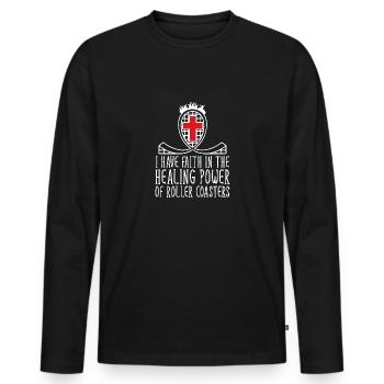 Roller Coaster Amusement Park Amusement Park - Men's Premium Organic Long Sleeve Shirt - black - Front - Nico (187cm)