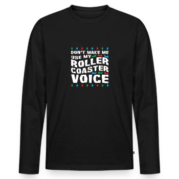 Roller Coaster Amusement Park Amusement Park - Men's Premium Organic Long Sleeve Shirt - black - Front - Nico (187cm)