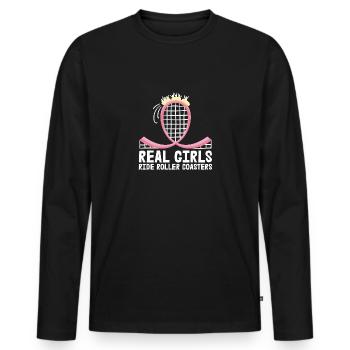 Roller Coaster Amusement Park Amusement Park - Men's Premium Organic Long Sleeve Shirt - black - Front - Nico (187cm)