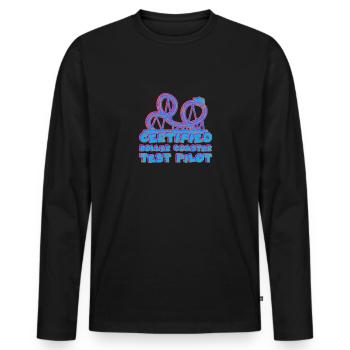 Roller Coaster Amusement Park Amusement Park - Men's Premium Organic Long Sleeve Shirt - black - Front - Nico (187cm)