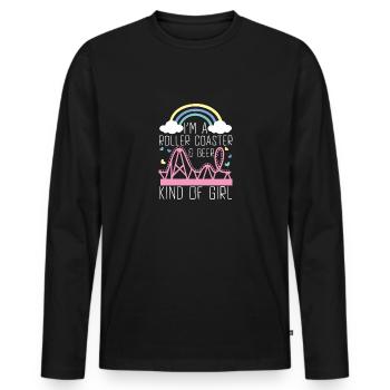 Roller Coaster Amusement Park Amusement Park - Men's Premium Organic Long Sleeve Shirt - black - Front - Nico (187cm)