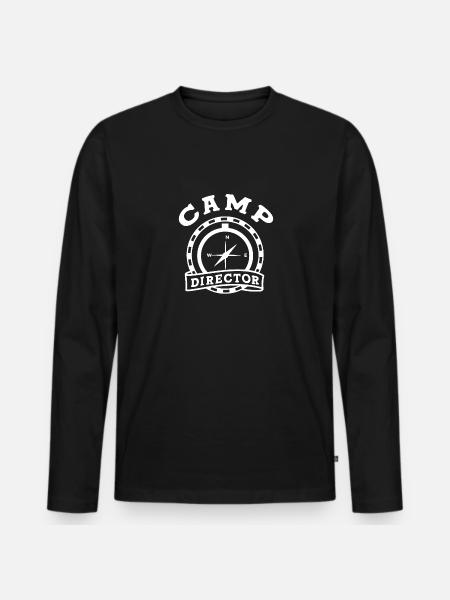 Camp d’été Tent Camp Manager - T-shirt manches longues Premium bio Homme - noir